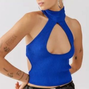 NWT Urban Outfitters Blue Cutout Tank
